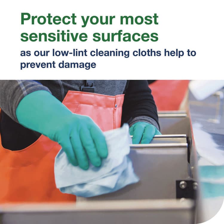 ESSITY Low-Lint Cleaning Cloth, 1-Ply, 12 x 12, Blue, 250 Sheets/Carton (TRK192481) thumbnail 2