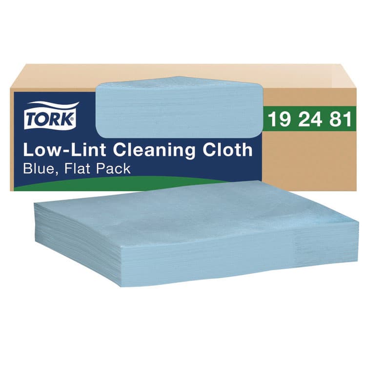 ESSITY Low-Lint Cleaning Cloth, 1-Ply, 12 x 12, Blue, 250 Sheets/Carton (TRK192481)