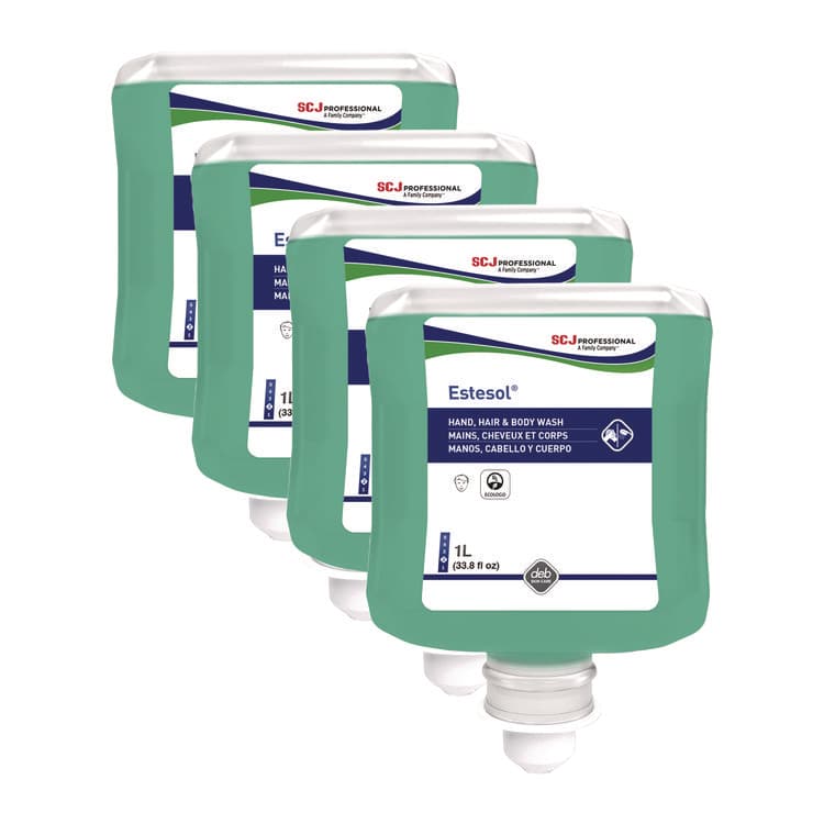 SC JOHNSON Estesol Hand, Hair and Body Cleaner Manual Cartridge, Rainforest Scent, 1 L, 6/Carton (SJNHAB1L)