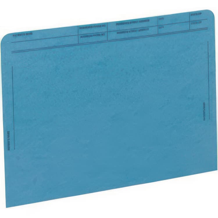 WESTERN STATES ENVELOPE CO Patient File Pocket, Letter Size, Blue, 50/Box (MAQ59547BL) thumbnail 2