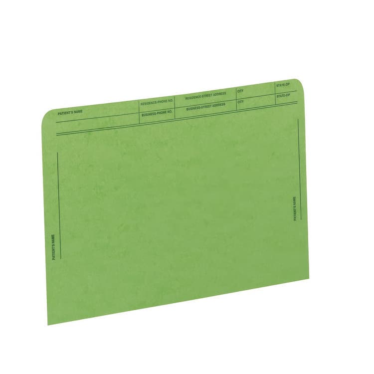WESTERN STATES ENVELOPE CO Patient File Pocket, Letter Size, Green, 50/Box (MAQ59547GN) thumbnail 2