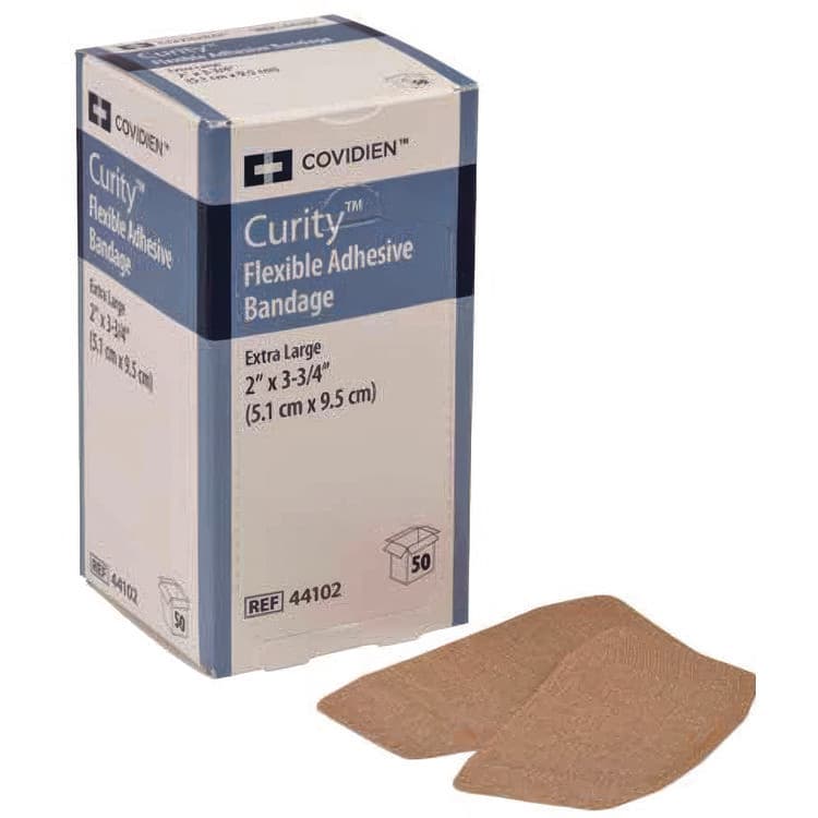 COVIDIEN Flexible Fabric Adhesive Bandages, Strip, 2 x 3, 50/Box (UMIKCFB0196LF)