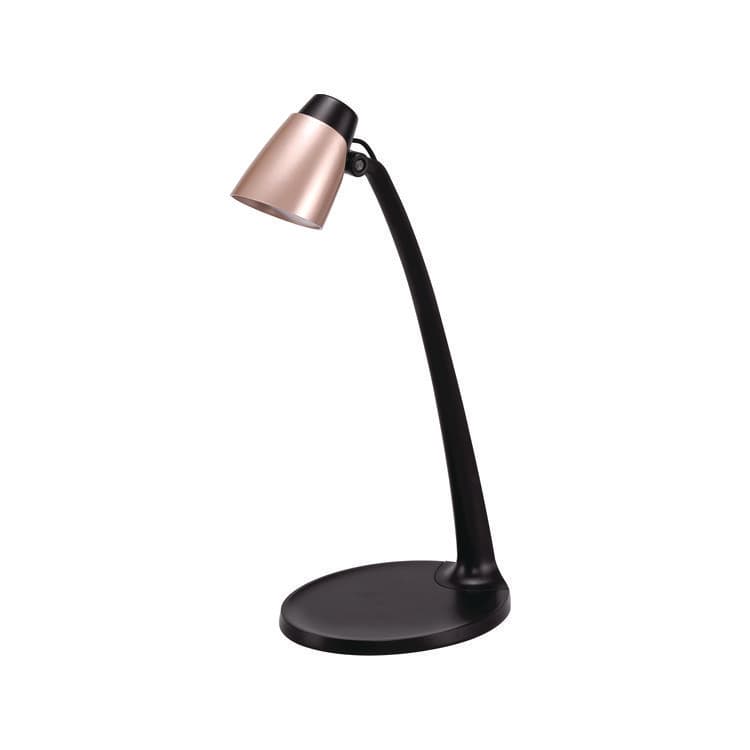 BLACK & DECKER Modern LED Desk Lamp, Black/Rose Gold (BLDVLED1814BD)