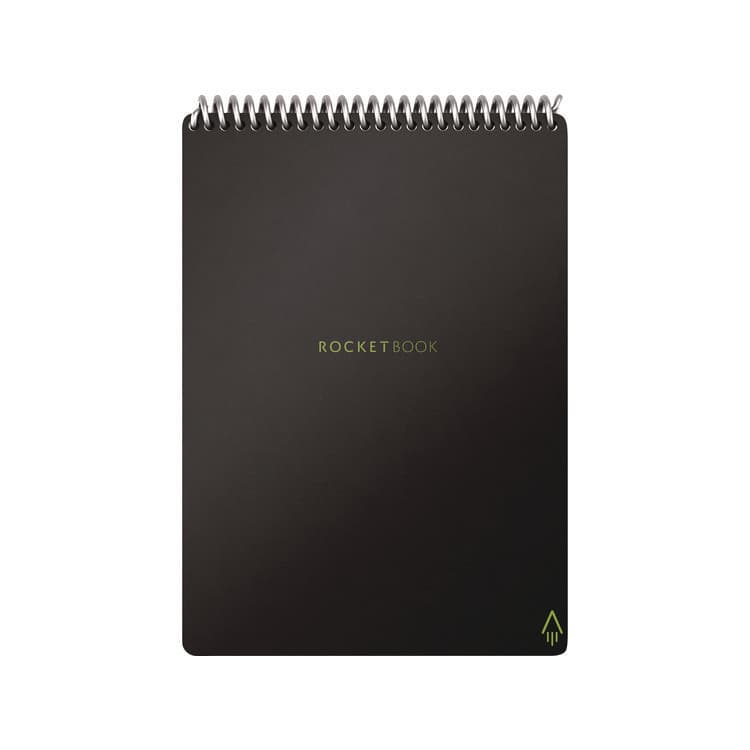 ROCKETBOOK Flip Smart Notepad, Black Cover, Lined/Dotted Rule, (18) White 6 x 8 Sheets (RKBFLPERCAFR)