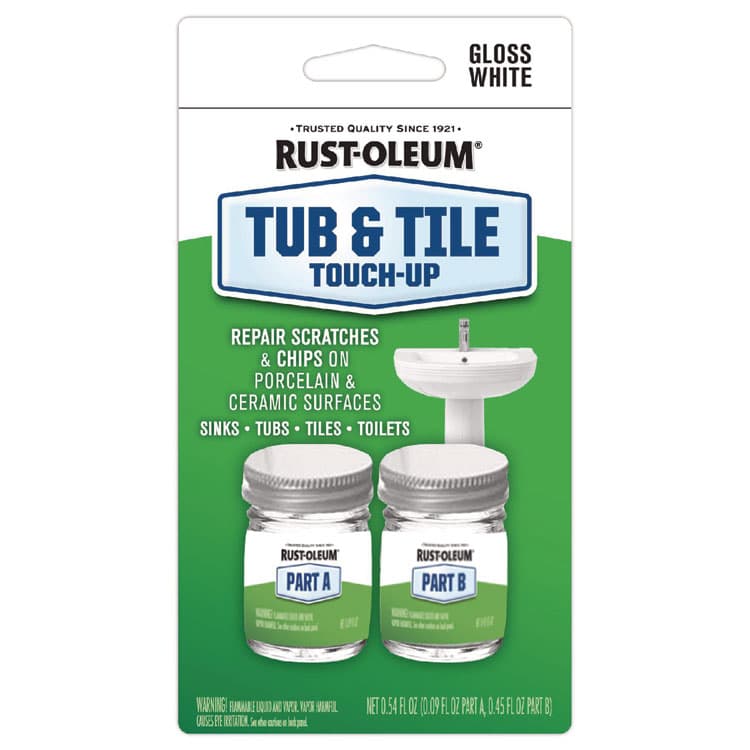 RUST-OLEUM CORPORATION Specialty Gloss White Tub and Tile Touch Up, Gloss White, 0.54 oz Glass Vials, 6 Kits/Carton (RST244166) thumbnail 2