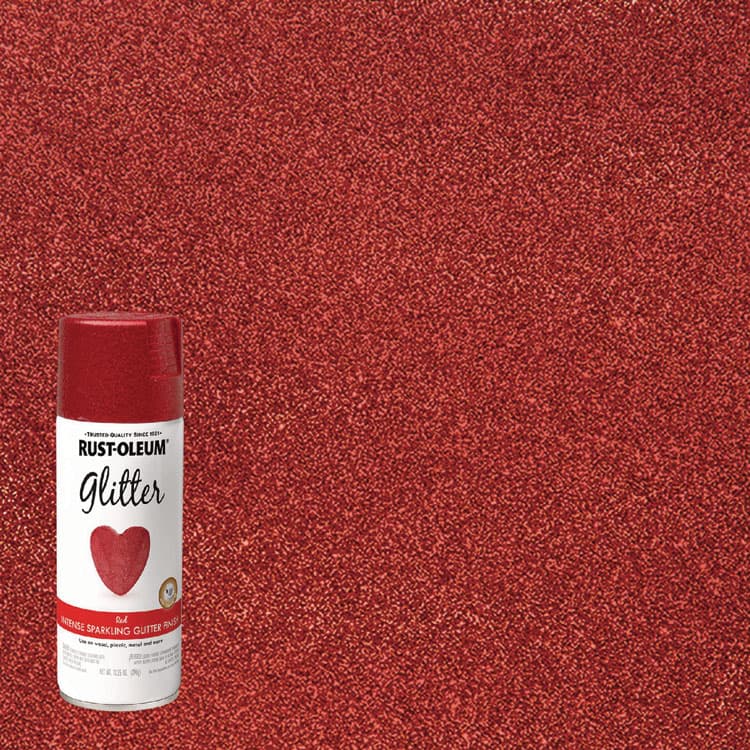 RUST-OLEUM CORPORATION Specialty Glitter Spray Paint, Glitter Red, 10.25 oz Aerosol Can, 6/Carton (RST268045) thumbnail 4