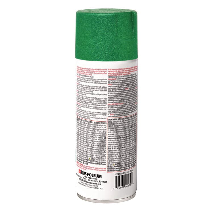 RUST-OLEUM CORPORATION Specialty Glitter Spray Paint, Glitter Kelly Green, 10.25 oz Aerosol Can, 6/Carton (RST277781) thumbnail 3