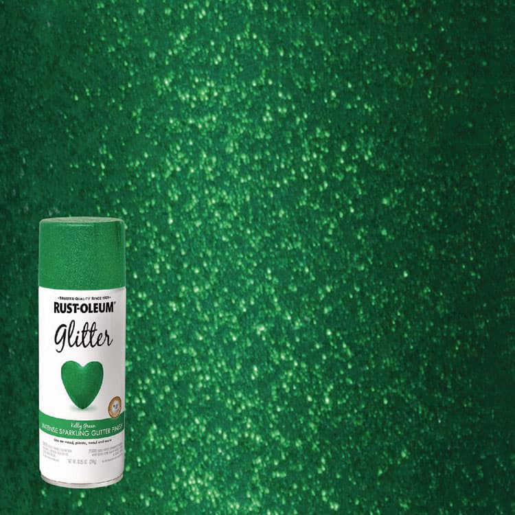 RUST-OLEUM CORPORATION Specialty Glitter Spray Paint, Glitter Kelly Green, 10.25 oz Aerosol Can, 6/Carton (RST277781) thumbnail 4