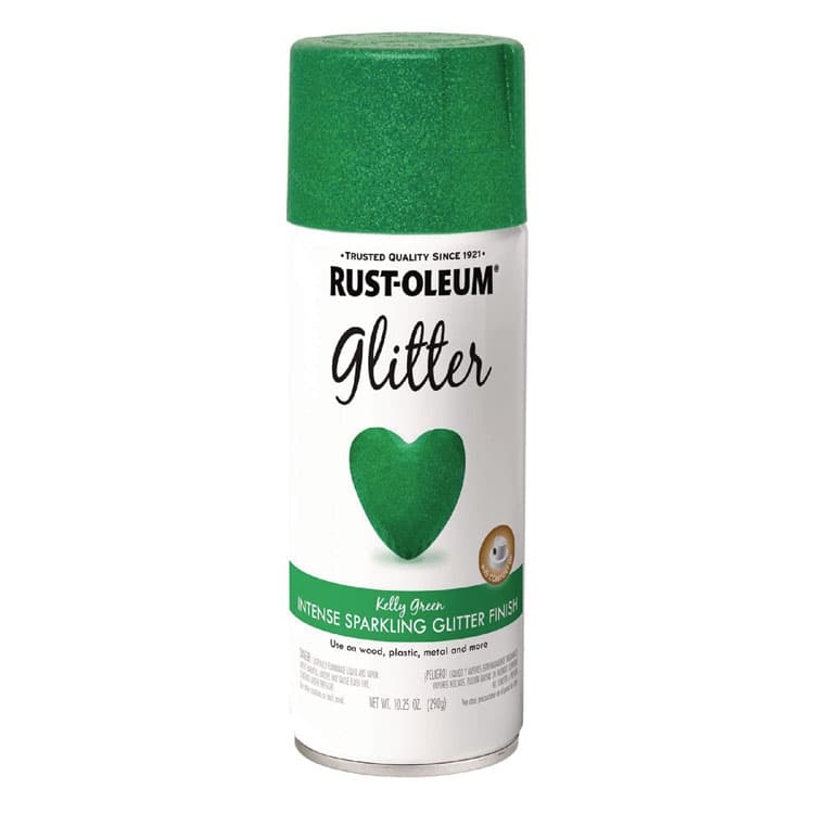 RUST-OLEUM CORPORATION Specialty Glitter Spray Paint, Glitter Kelly Green, 10.25 oz Aerosol Can, 6/Carton (RST277781) thumbnail 2