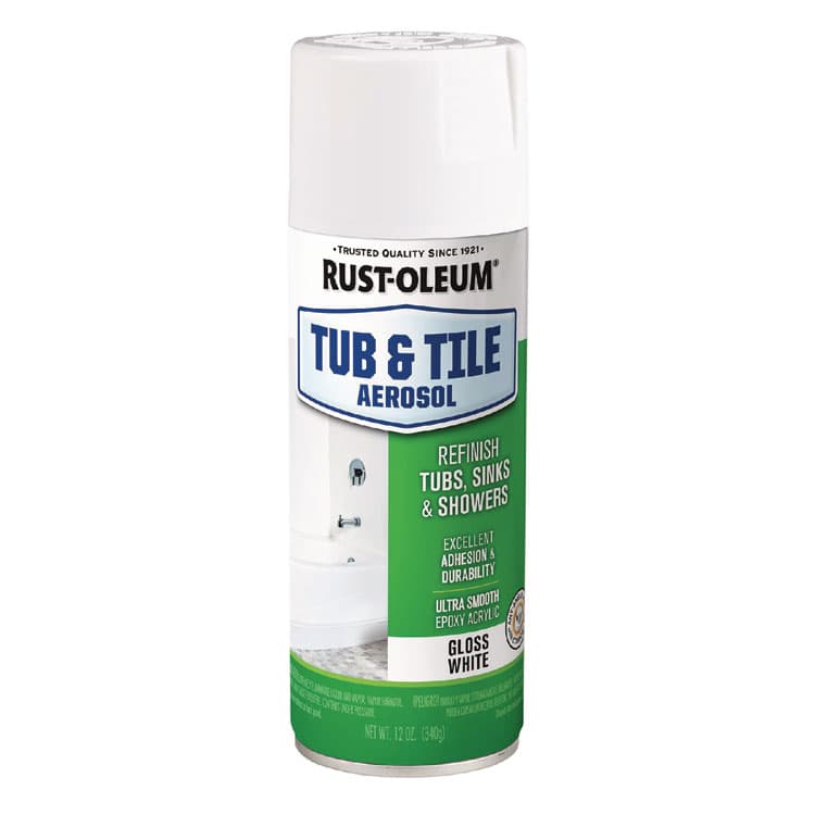 RUST-OLEUM CORPORATION Specialty Tub and Tile Spray, Gloss White, 12 oz Aerosol Can, 6/Carton (RST280882)