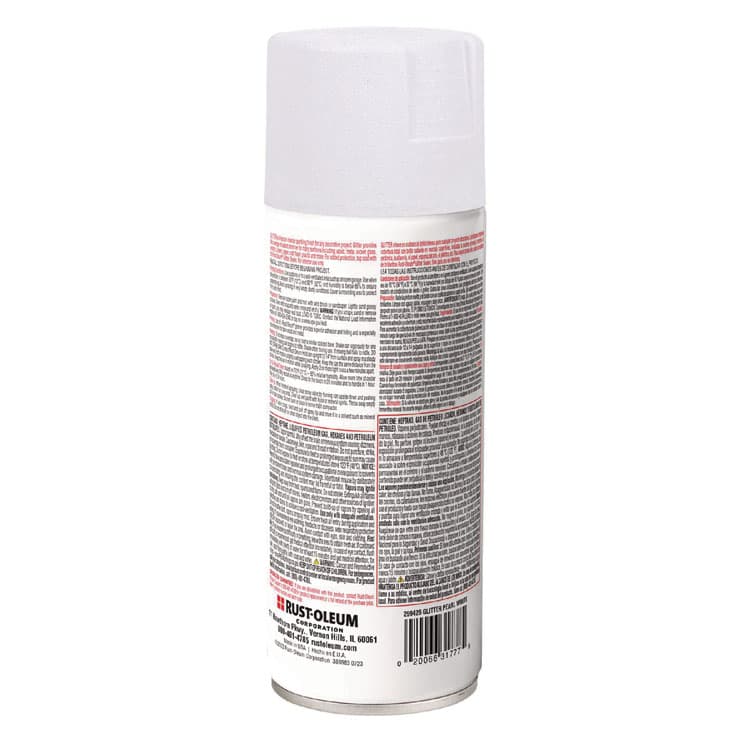 RUST-OLEUM CORPORATION Specialty Glitter Spray Paint, Glitter White, 10.25 oz Aerosol Can, 6/Carton (RST299426) thumbnail 3