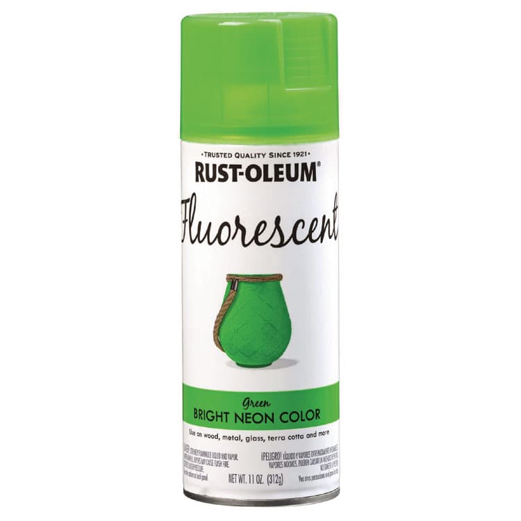 RUST-OLEUM CORPORATION Specialty Fluorescent Spray Paint, Flat Fluorescent Green, 11oz Aerosol Can (RST342417EA)