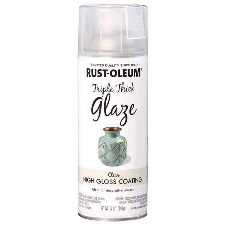 RUST-OLEUM CORPORATION Specialty Triple Thick Glaze Spray Paint, High Gloss Clear, 12 oz Aerosol Can, 6/Carton (RST301416)