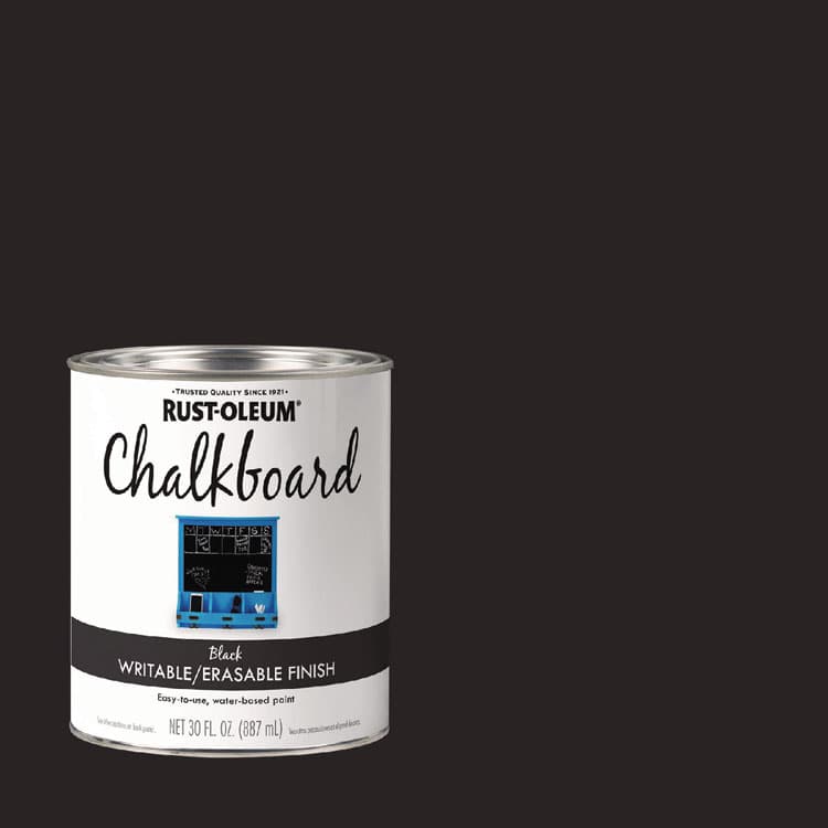RUST-OLEUM CORPORATION Chalkboard Paint, Matte Black, Quart Can, 4/Carton (RST301450) thumbnail 3