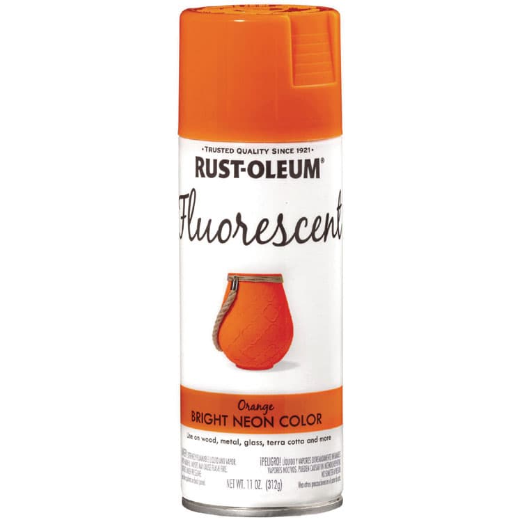 RUST-OLEUM CORPORATION Specialty Fluorescent Spray Paint, Flat Fluorescent Orange, 11 oz Aerosol Can (RST342568EA)