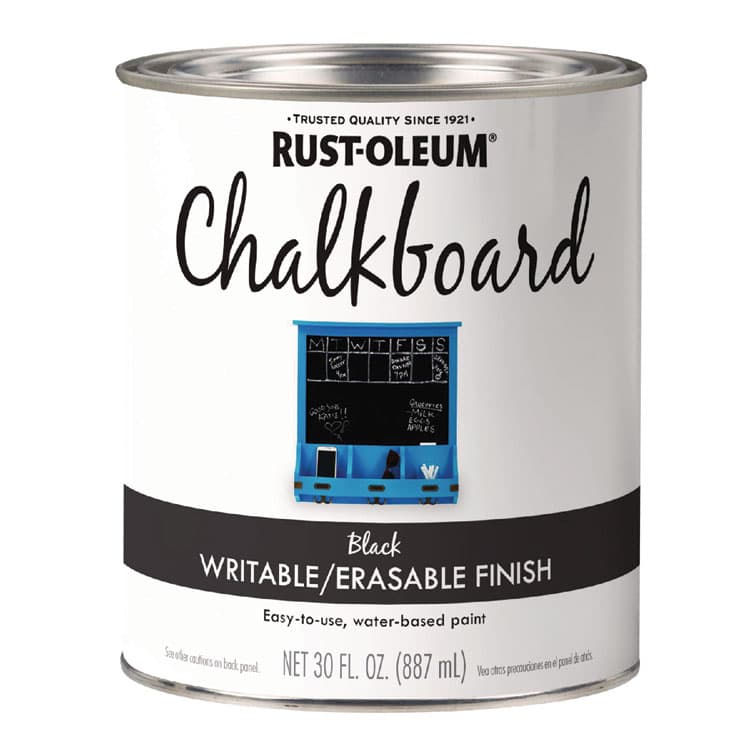 RUST-OLEUM CORPORATION Chalkboard Paint, Matte Black, Quart Can, 4/Carton (RST301450) thumbnail 2