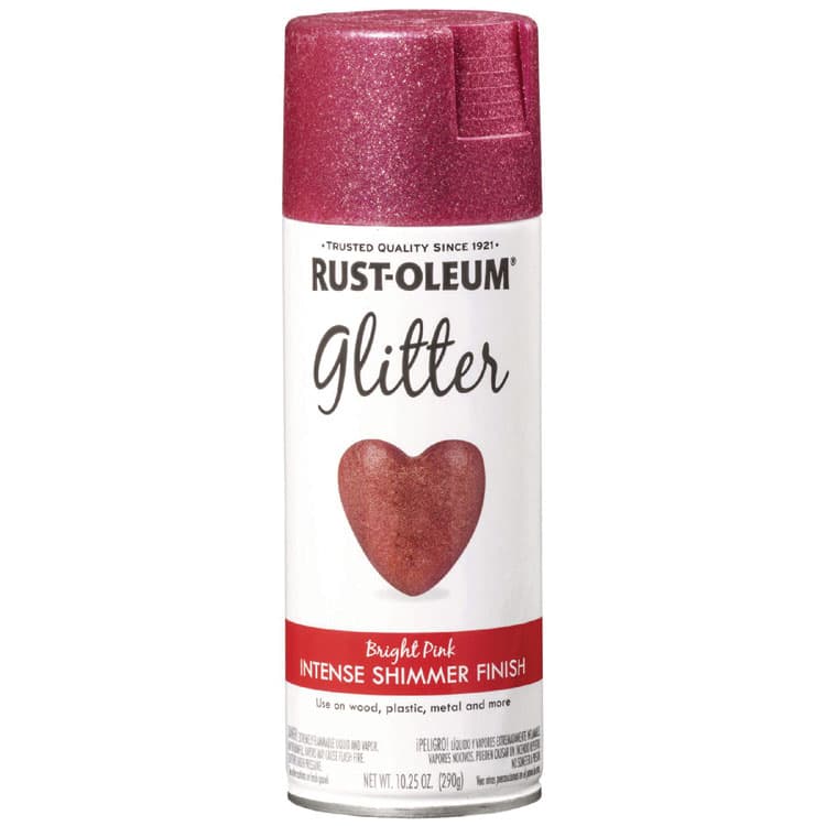 RUST-OLEUM CORPORATION Specialty Glitter Spray Paint, Glitter Pink, 10.25 oz Aerosol Can, 6/Carton (RST301818) thumbnail 2