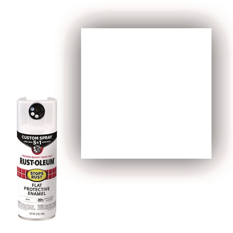 RUST-OLEUM CORPORATION Stops Rust 5-in-1 Spray Paint, Flat White, 12 oz Aerosol Can (RST376856EA) thumbnail 3