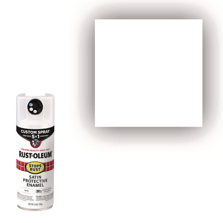 RUST-OLEUM CORPORATION Stops Rust 5-in-1 Spray Paint, Satin White, 12 oz Aerosol Can (RST376870EA) thumbnail 3