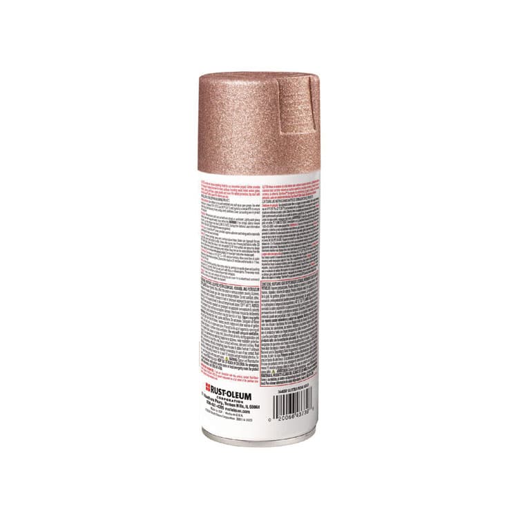 RUST-OLEUM CORPORATION Specialty Glitter Spray Paint, Glitter Rose Gold, 10.25 oz Aerosol Can, 6/Carton (RST344697) thumbnail 3