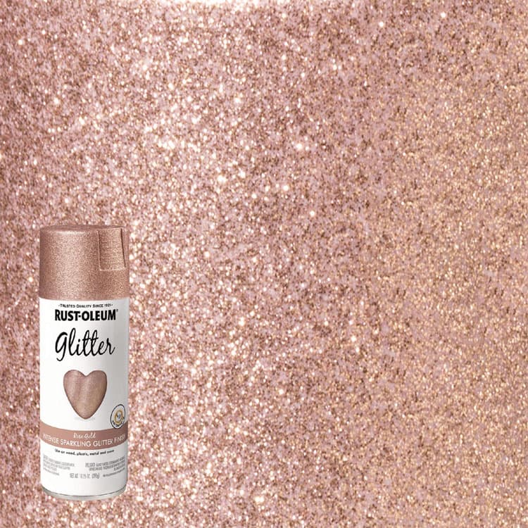 RUST-OLEUM CORPORATION Specialty Glitter Spray Paint, Glitter Rose Gold, 10.25 oz Aerosol Can, 6/Carton (RST344697) thumbnail 4