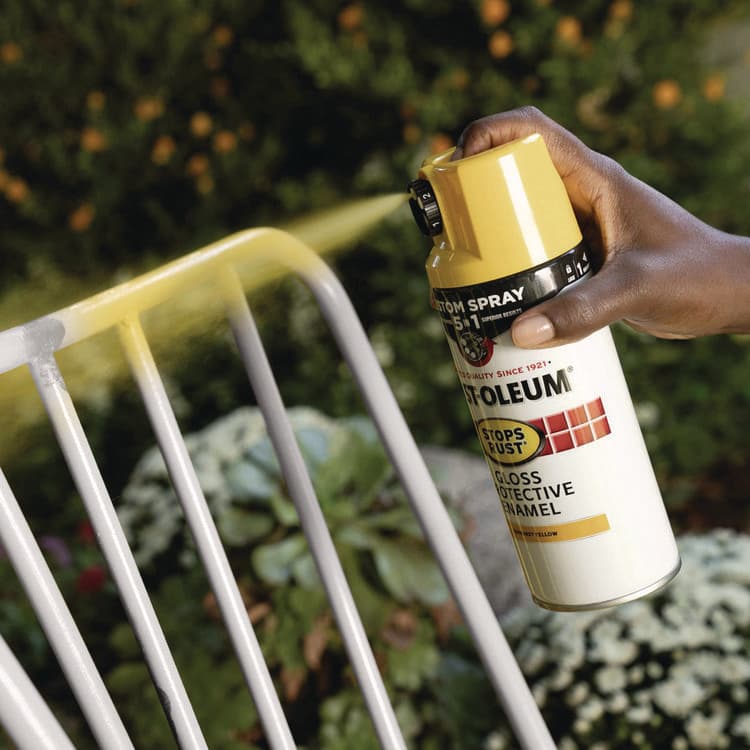RUST-OLEUM CORPORATION Stops Rust 5-in-1 Spray Paint, Gloss Sunburst Yellow, 12 oz Aerosol Can (RST376898EA) thumbnail 3