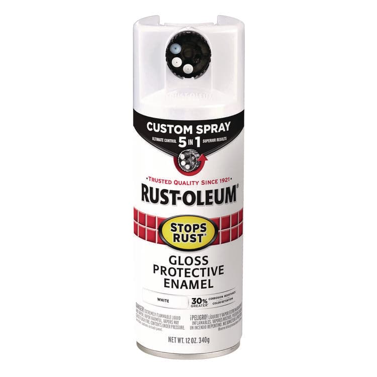 RUST-OLEUM CORPORATION Stops Rust 5-in-1 Spray Paint, Gloss White, 12 oz Aerosol Can, 6/Carton (RST376886) thumbnail 2