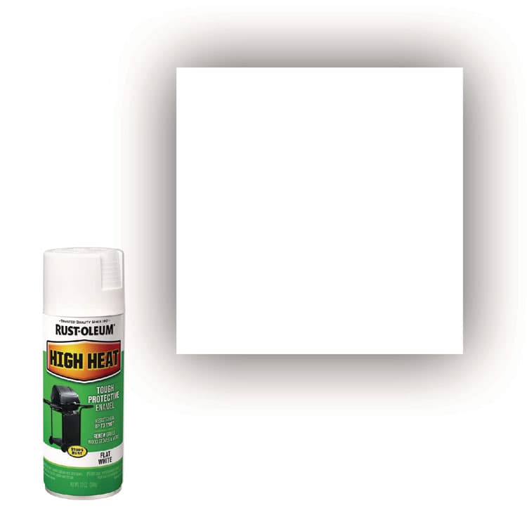 RUST-OLEUM CORPORATION High Heat Enamel Spray Paint, Flat White, 12 oz Aerosol Can (RST7751830EA) thumbnail 4