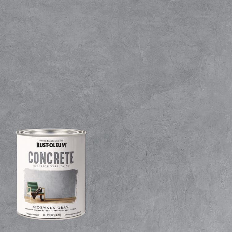 RUST-OLEUM CORPORATION Concrete Interior Wall Paint, Matte Sidewalk Gray, Quart Can, 2/Carton (RST379908) thumbnail 3