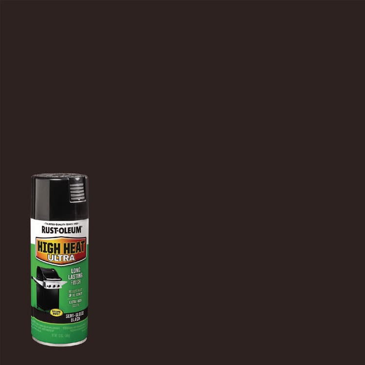 RUST-OLEUM CORPORATION High Heat Enamel Spray Paint, Semi-Gloss Black, 12 oz Aerosol Can (RST241169EA) thumbnail 4
