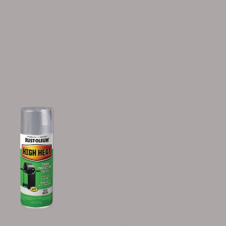 RUST-OLEUM CORPORATION High Heat Enamel Spray Paint, Flat Silver, 12 oz Aerosol Can, 6/Carton (RST7716830) thumbnail 3