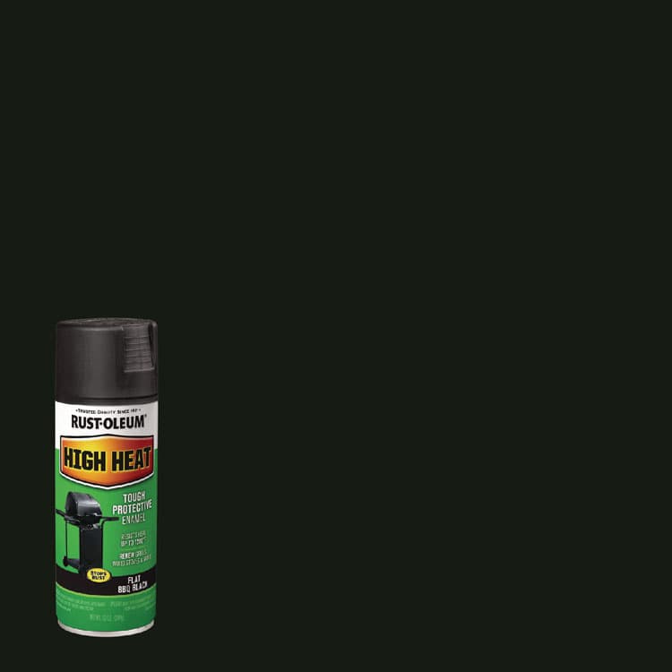 RUST-OLEUM CORPORATION High Heat Enamel Spray Paint, Flat Black, 12 oz Aerosol Can, 6/Carton (RST7778830) thumbnail 3