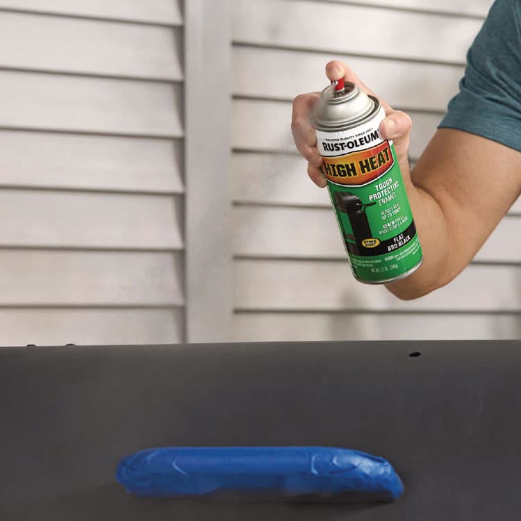 RUST-OLEUM CORPORATION High Heat Enamel Spray Paint, Flat Black, 12 oz Aerosol Can, 6/Carton (RST7778830) thumbnail 4