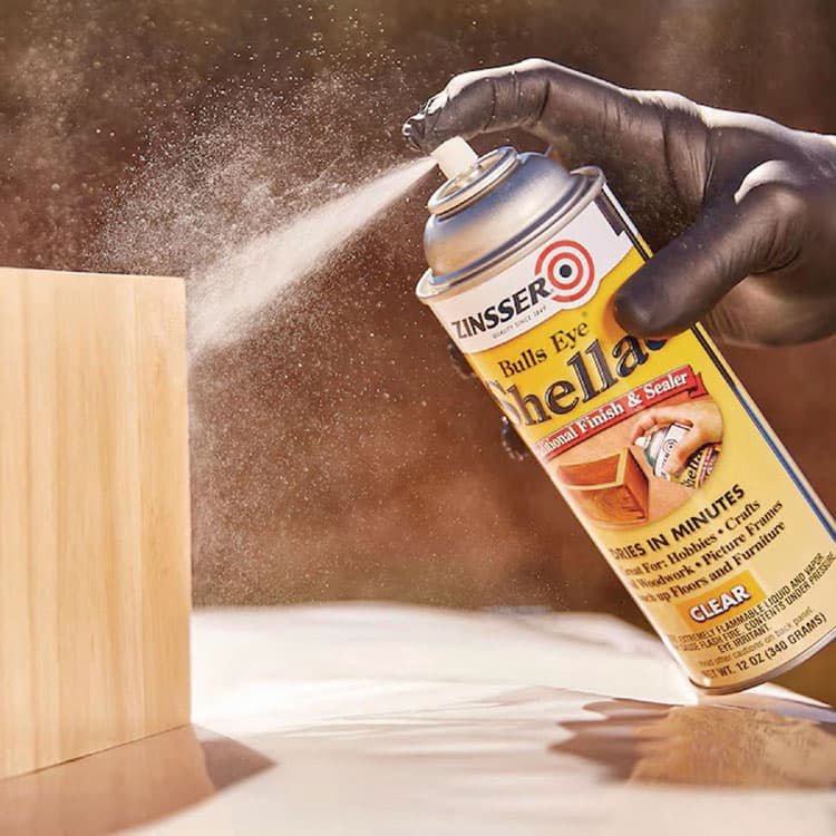 RUST-OLEUM CORPORATION Clear Bulls Eye Shellac Spray, Gloss Clear, 12 oz Aerosol Can, 6/Carton (RST408) thumbnail 4