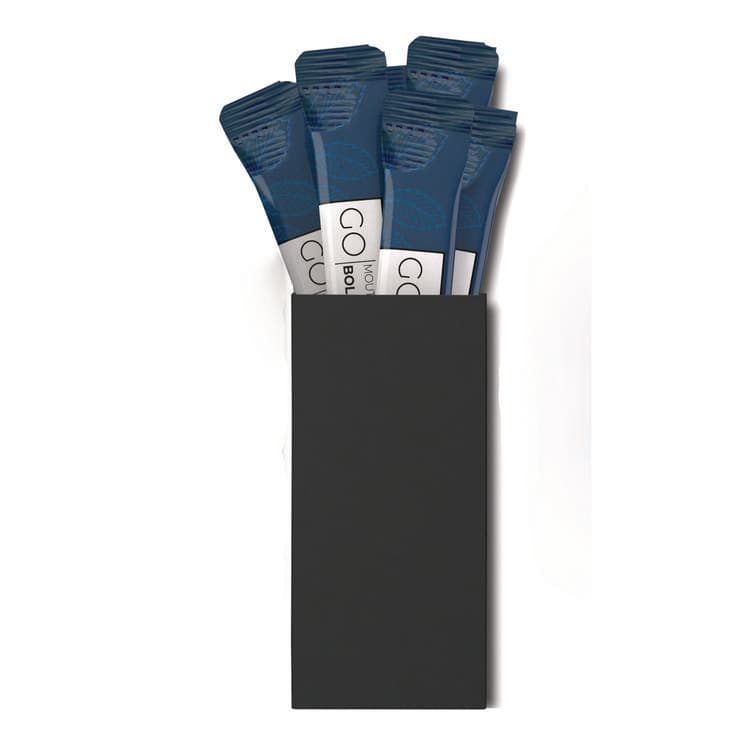 GO MOUTHWASH Individual Mouthwash Packets, Display Pack, Bold Mint Flavor, 0.37 oz Packet, 20/Pack (GMHMW20BOLD) thumbnail 2