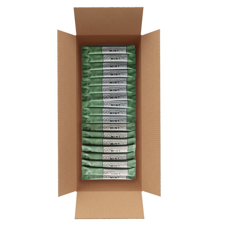 GO MOUTHWASH Individual Mouthwash Packets, Mint Flavor, 0.37 oz Packet, 250/Box (GMHMW250) thumbnail 2