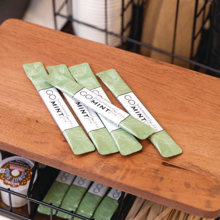 GO MOUTHWASH Individual Mouthwash Packets, Mint Flavor, 0.37 oz Packet, 250/Box (GMHMW250) thumbnail 4