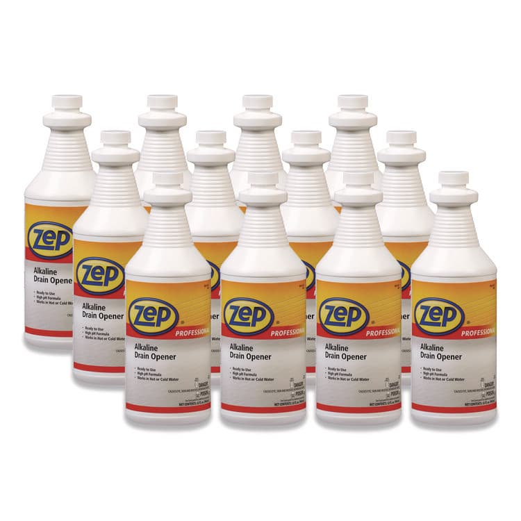 ZEP . Alkaline Drain Opener Quart Bottle, 12/Carton (AMR1041423)