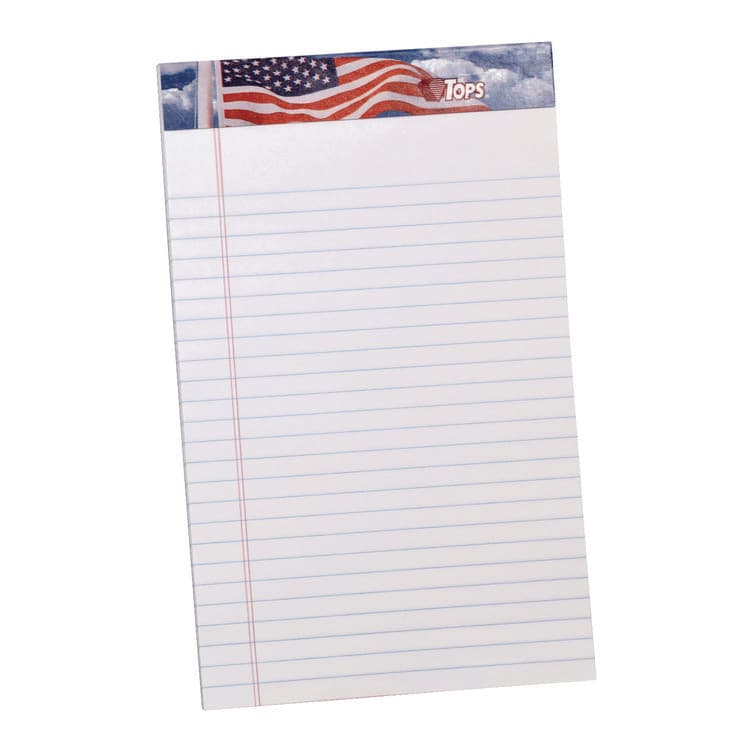 TOPS BUSINESS FORMS American Pride Writing Pad, Red/White/Blue Headband, Narrow Rule, (50) White 5 x 8 Sheets, 12/Pack (TOP75101) thumbnail 3