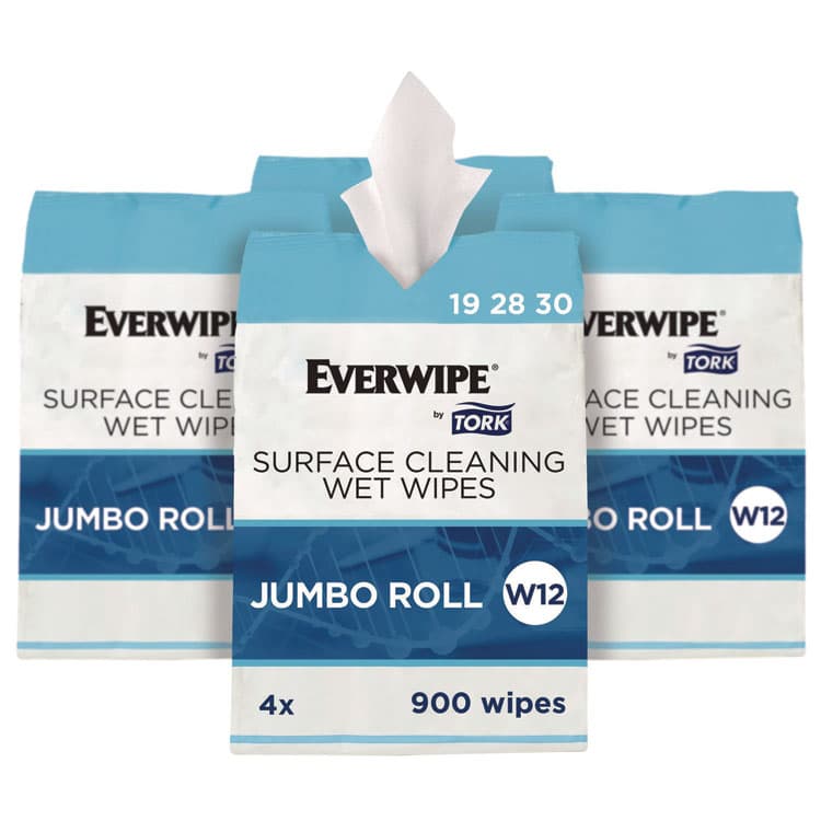 SCA TISSUE Surface Cleaning Wet Wipe, 1-Ply, 6 x 6, Lemon, White, 900 Sheets, 4/Carton (TRK192830) thumbnail 2