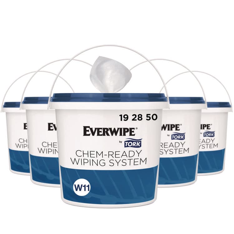 SCA TISSUE Chem-Ready Buckets, 8.5 x 7 x 7, White, 5/Carton (TRK192850)