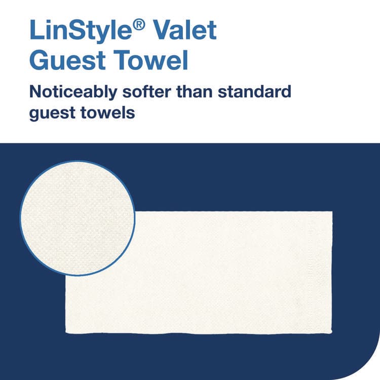SCA TISSUE LinStyle Valet Guest Towel, 1-Ply, 11.5 x 17, White, 100/Pack, 5 Packs/Carton (TRK716001) thumbnail 3