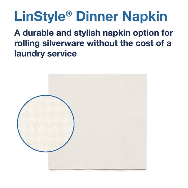 SCA TISSUE LinStyle Dinner Napkin, 1-Ply, 15 x 16, White, 1,000/Carton (TRK716002) thumbnail 4