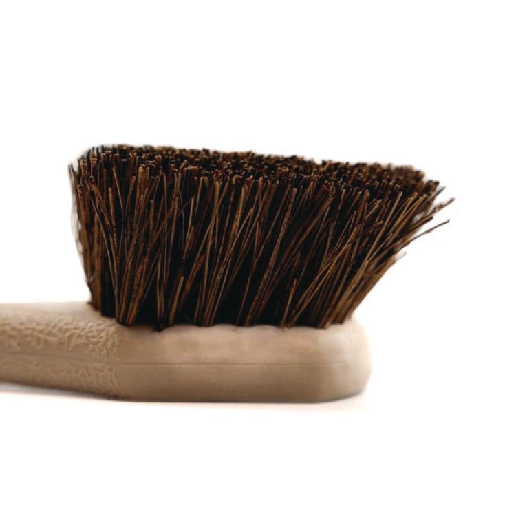 BOARDWALK Utility Brush, Brown Palmyra Fiber Bristles, 5.5" Brush, 14.5" Tan Plastic Handle (BWK4120) thumbnail 2
