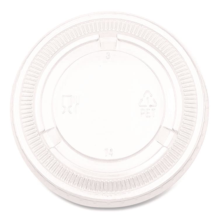 BOARDWALK Souffle/Portion Cup Lids, Fits 3.25 oz to 5.5 oz Portion Cups, Plastic, Clear, 2,500/Carton (BWKPRTLID4) thumbnail 2