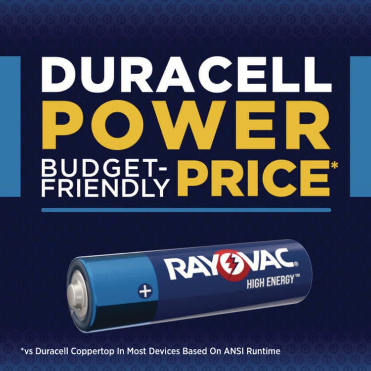 RAY-O-VAC High Energy Premium Alkaline AA Batteries, 4/Pack (RAY8154K) thumbnail 3