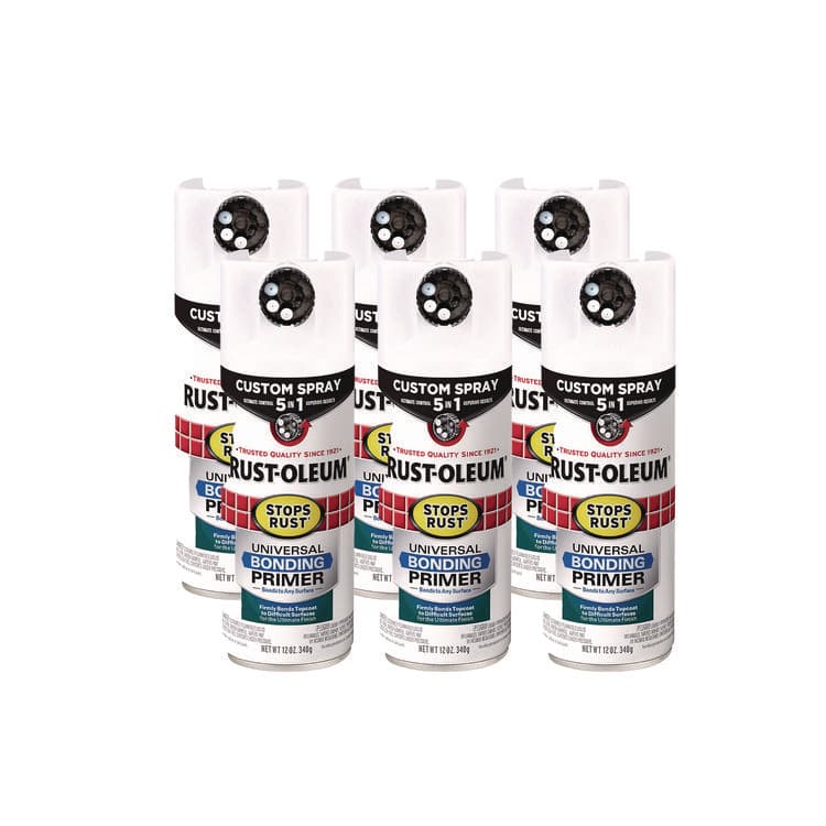 RUST-OLEUM CORPORATION Stops Rust 5-in-1 Spray Paint, Clean Metal, 12 oz Aerosol Can, 6/Carton (RST384758)