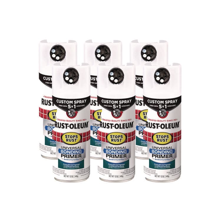 RUST-OLEUM CORPORATION Stops Rust 5-in-1 Spray Paint, White, 12 oz Aerosol Can, 6/Carton (RST384759)