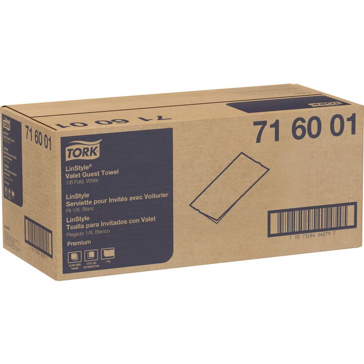 SCA TISSUE LinStyle Valet Guest Towel, 1-Ply, 11.5 x 17, White, 100/Pack, 5 Packs/Carton (TRK716001) thumbnail 2