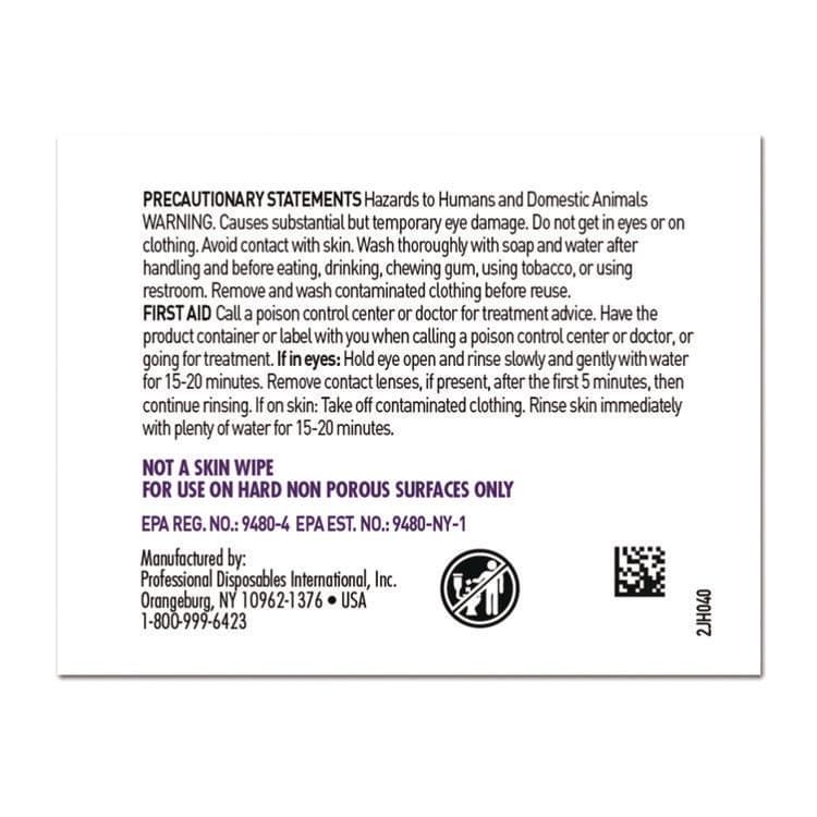 SANI PROFESSIONAL Super Sani-Cloth Individually Wrapped Germicidal Disposable Wipes, Large, 1-Ply, 5 x 8, Unscented, White, 50/Pack (PDIH04082) thumbnail 3